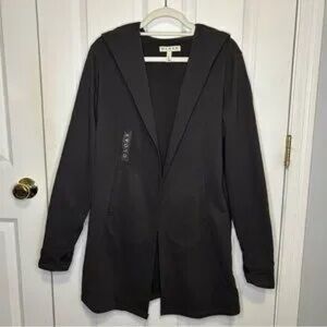 Cloak brand Butter soft long cardigan— black — medium